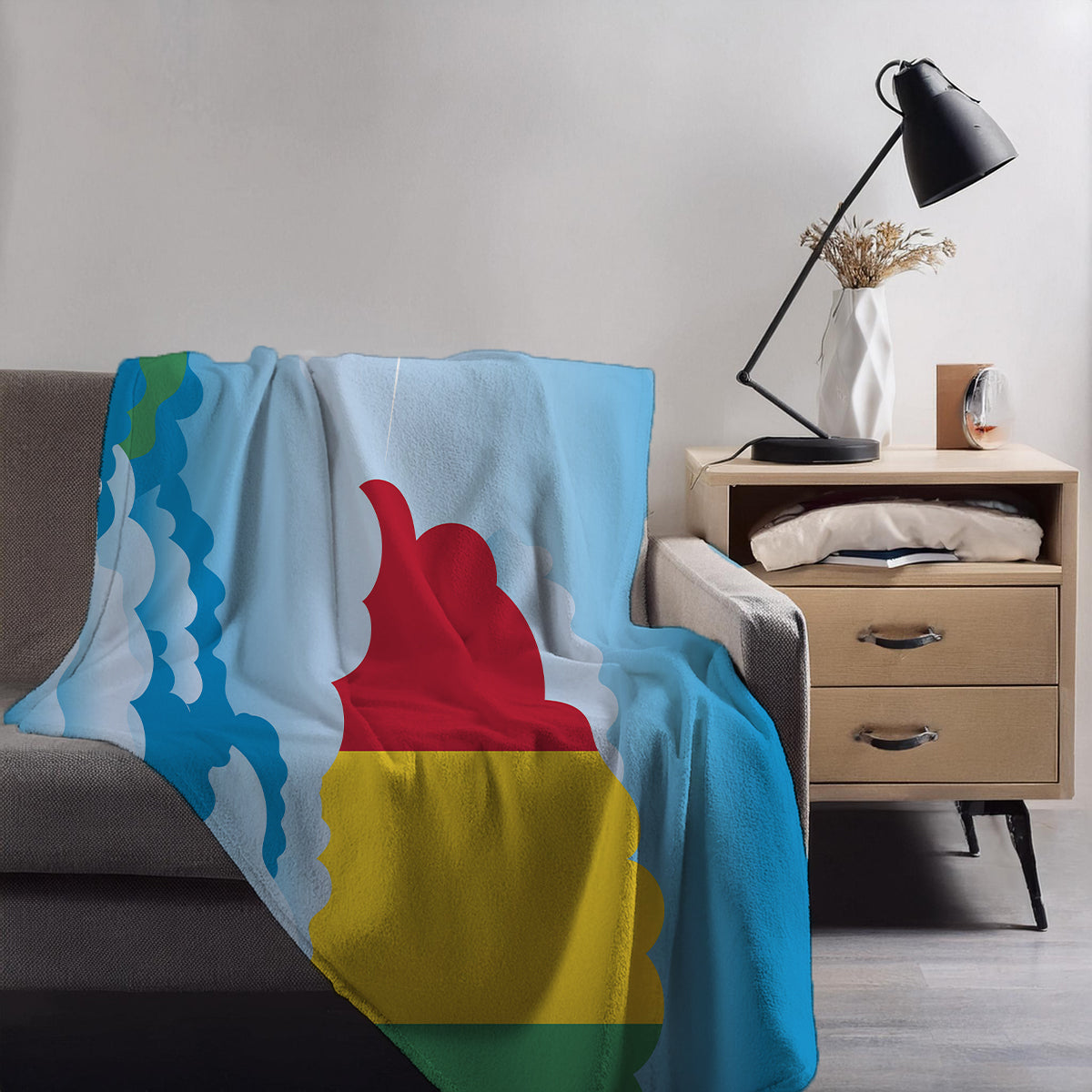 Guinea Day Clouds Blankets & Throws | Soft Premium Blankets | City Posters Plus