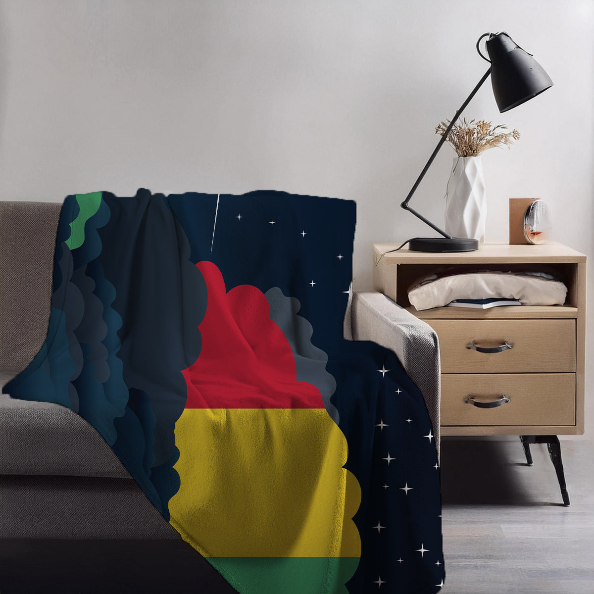 Guinea Night Clouds Blankets & Throws | Premium Soft Blankets | City Posters Plus