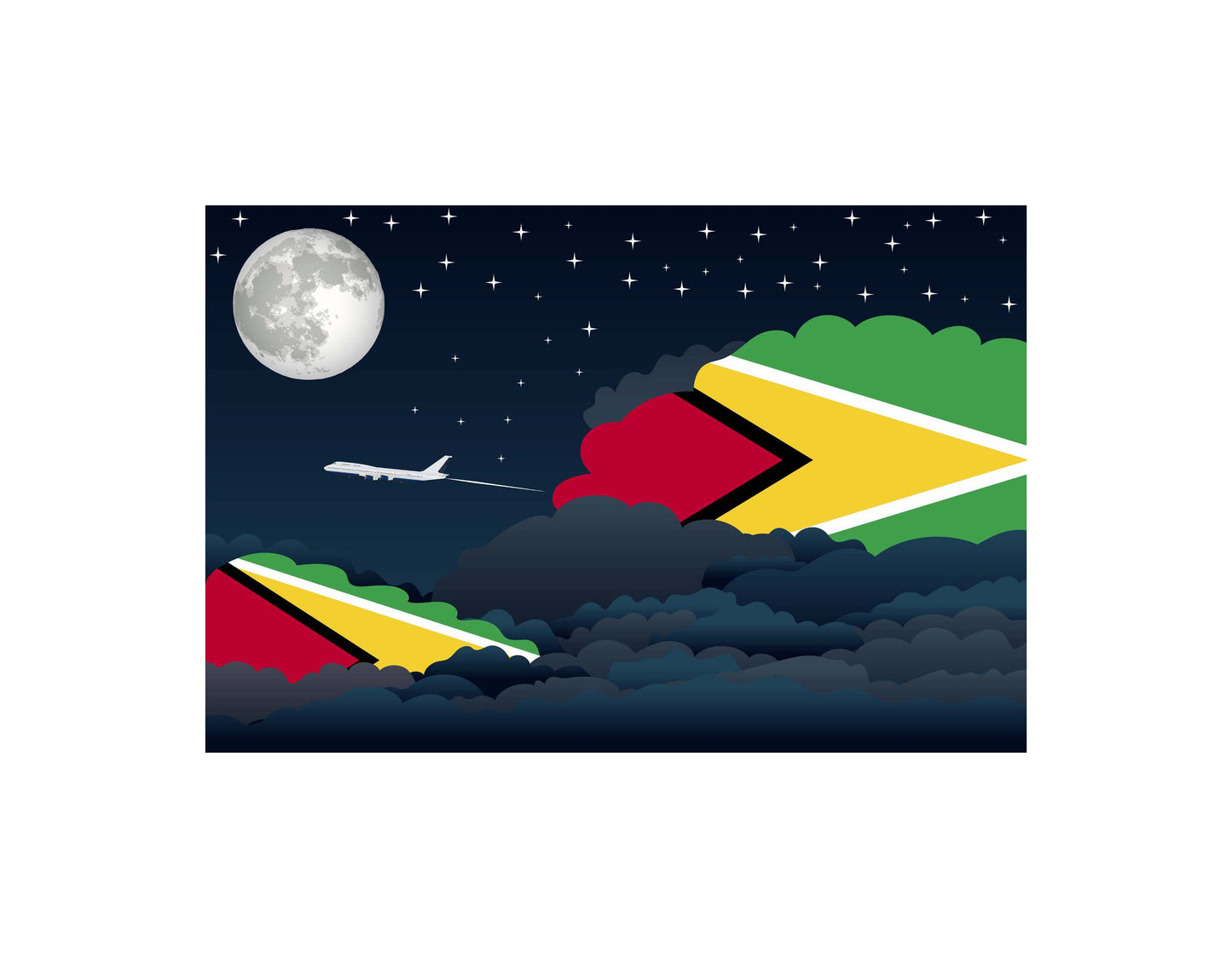 Guyana Night Clouds Blankets & Throws | Premium Soft Blankets | City Posters Plus