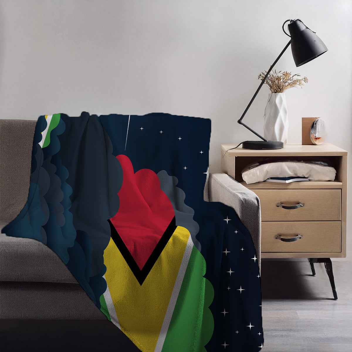 Guyana Night Clouds Blankets & Throws | Premium Soft Blankets | City Posters Plus