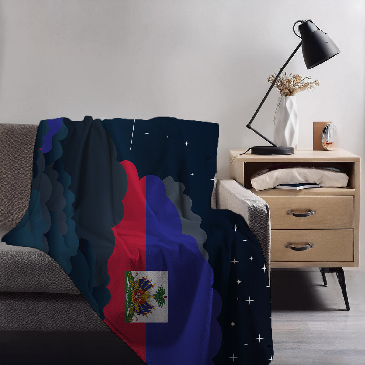 Haiti Night Clouds Blankets & Throws | Premium Soft Blankets | City Posters Plus