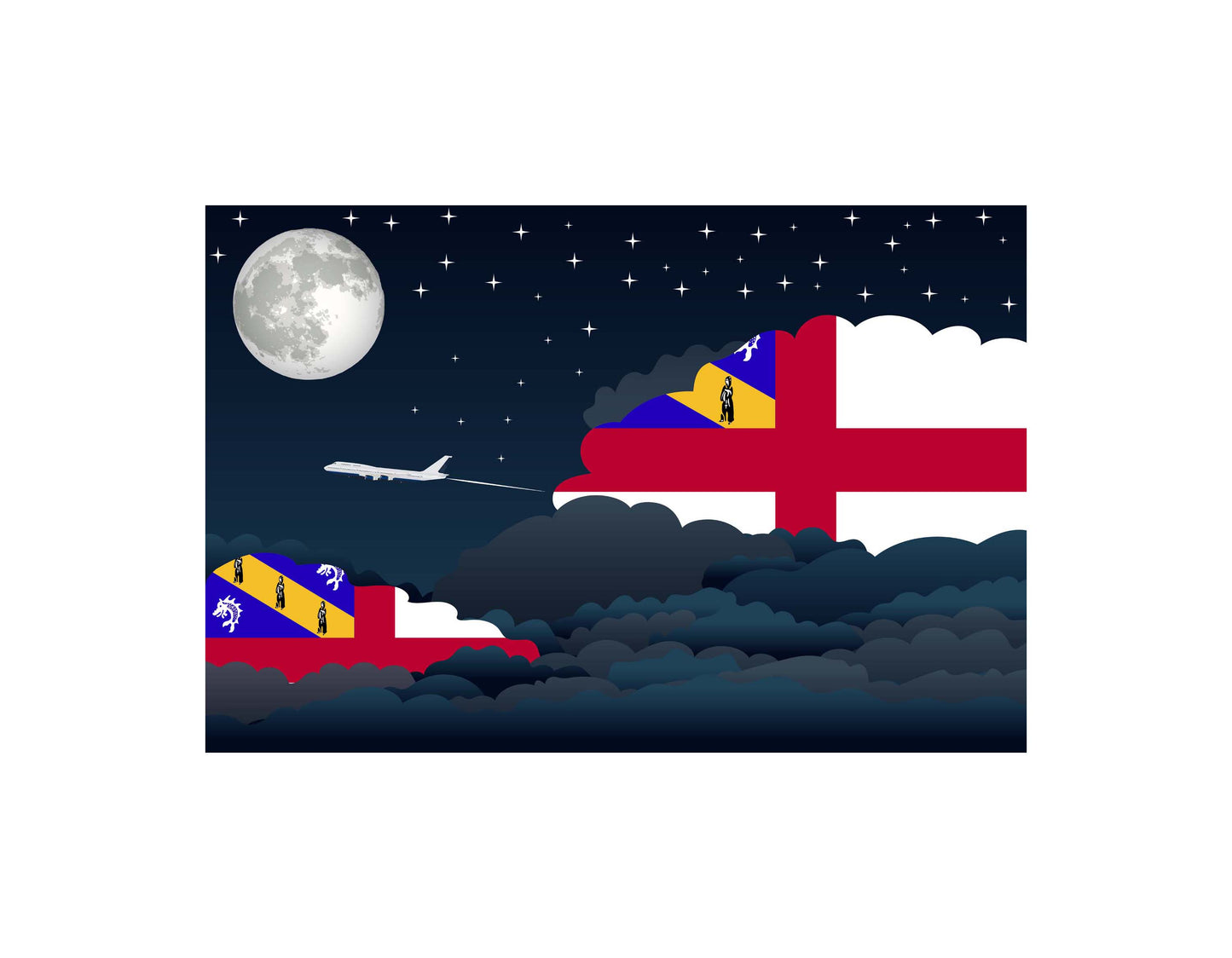 Herm Night Clouds Blankets & Throws | Premium Soft Blankets | City Posters Plus