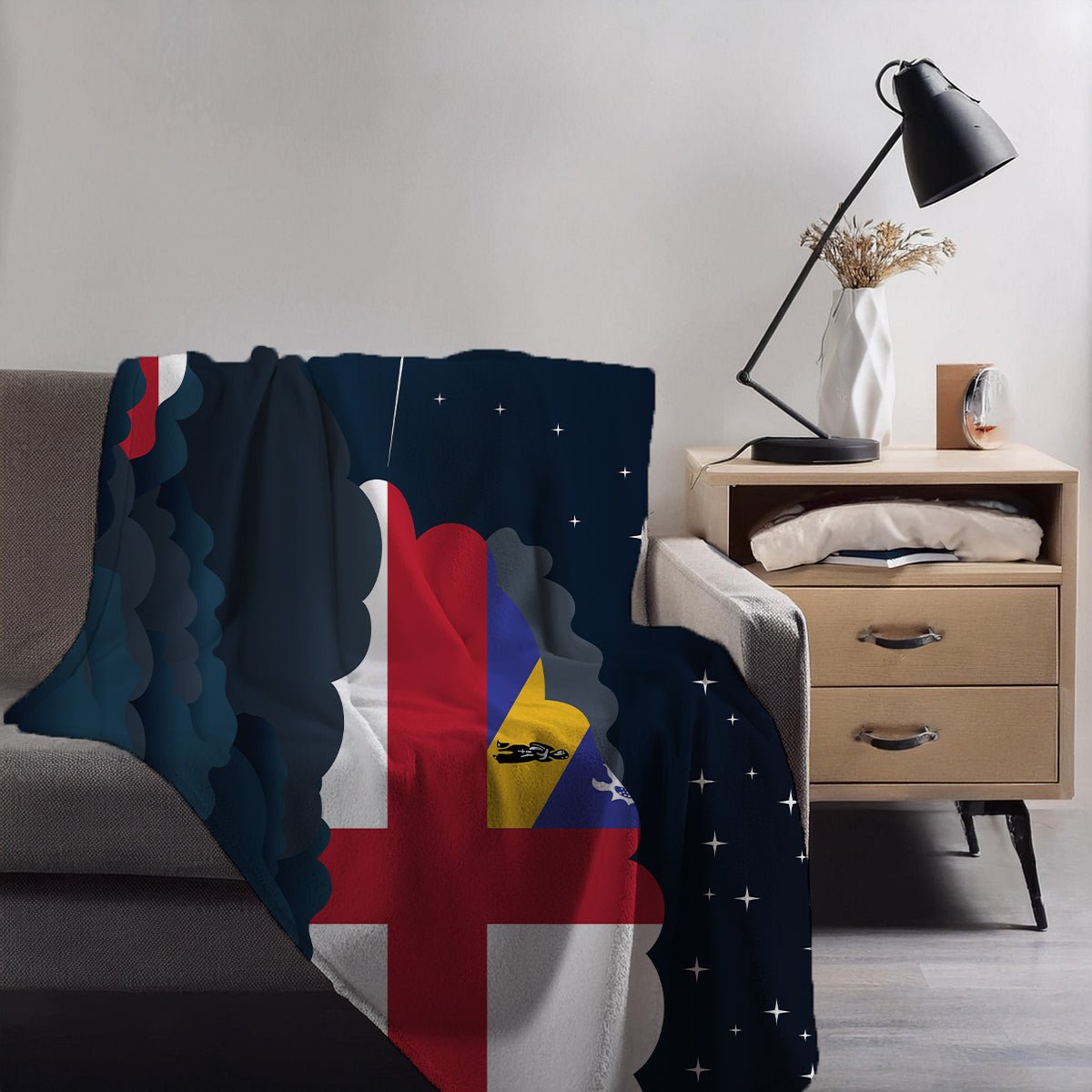 Herm Night Clouds Blankets & Throws | Premium Soft Blankets | City Posters Plus