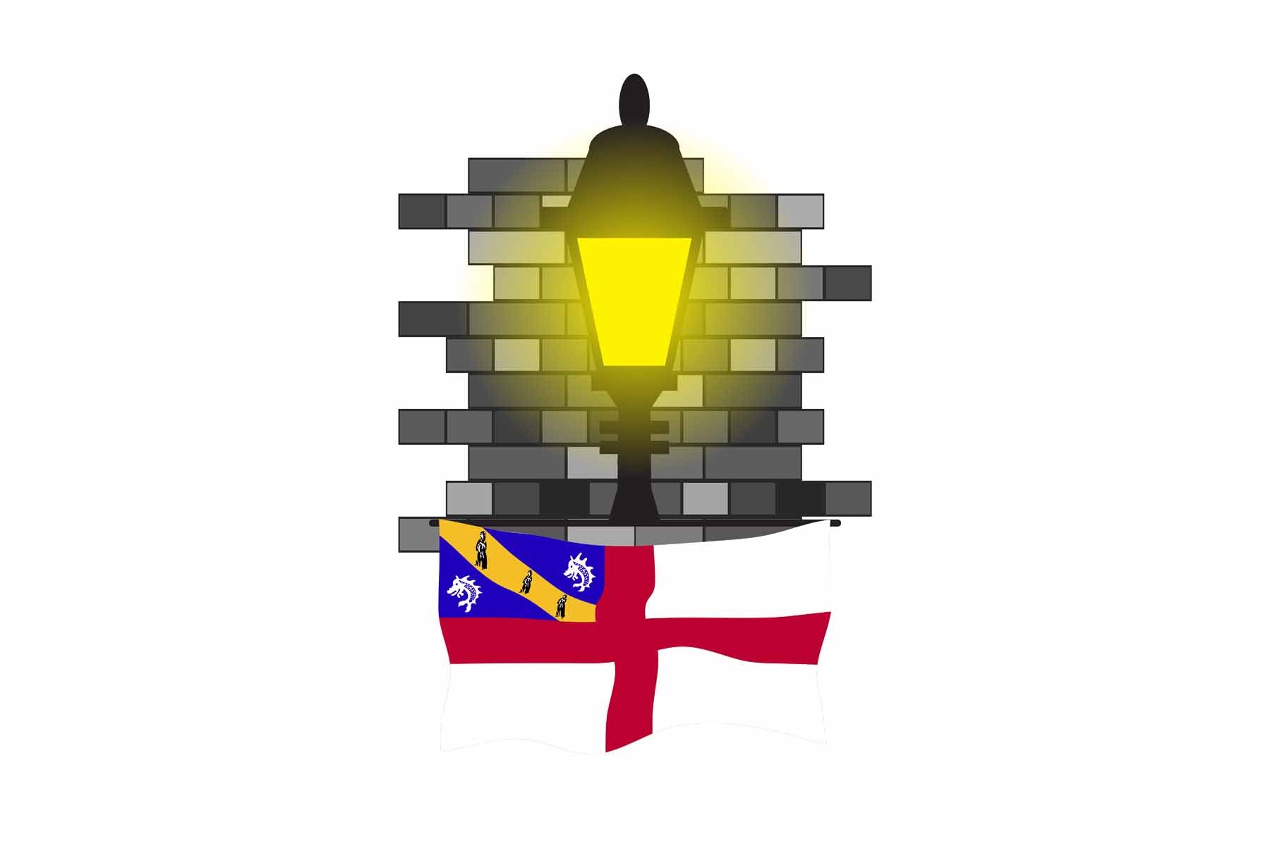 Herm Street Lamp Bricks Fridge Magnet