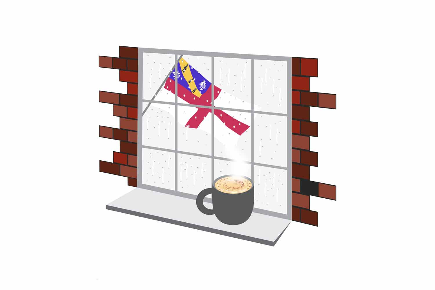 Herm Coffee Rain Window Fridge Magnet