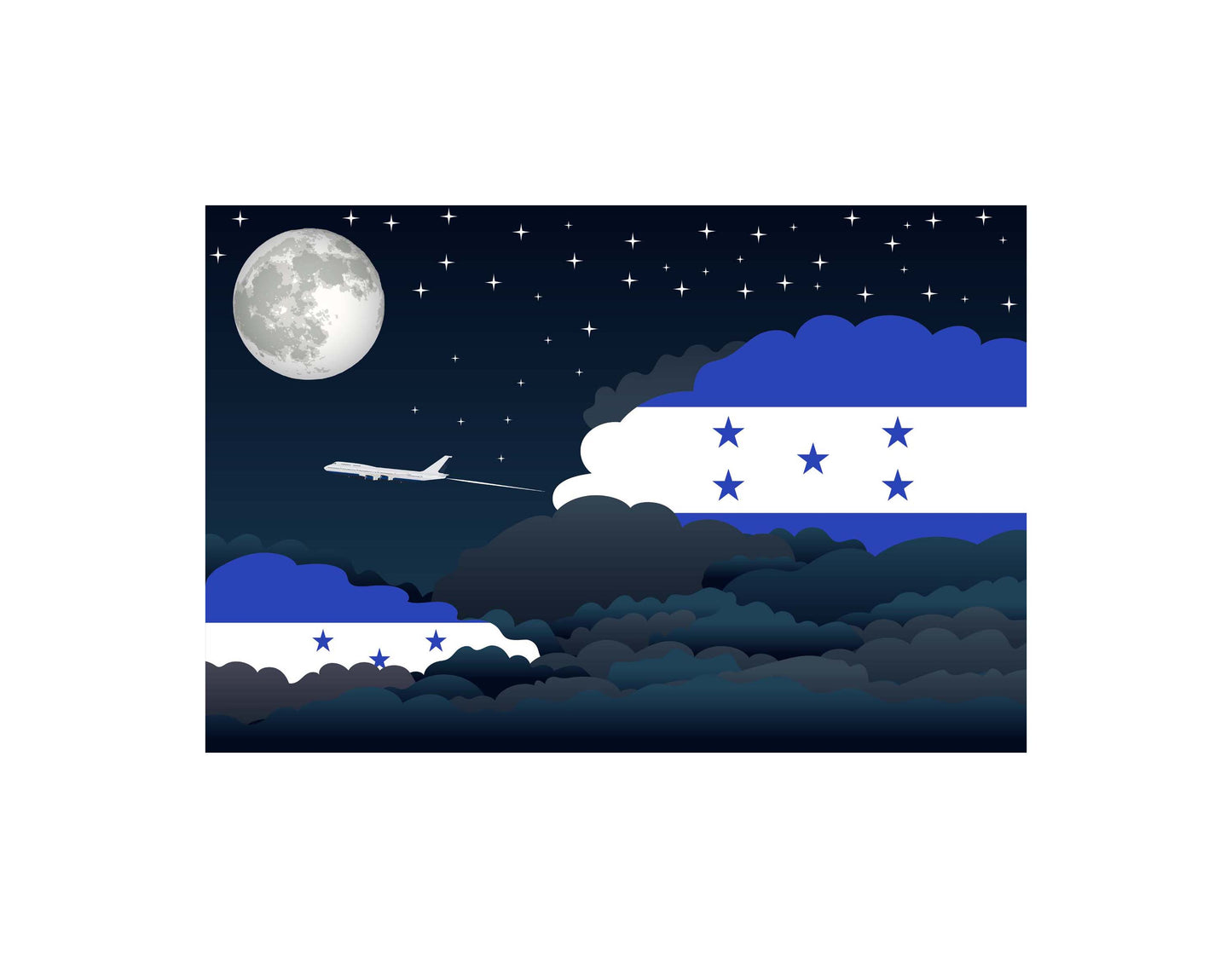 Honduras Night Clouds Blankets & Throws | Premium Soft Blankets | City Posters Plus