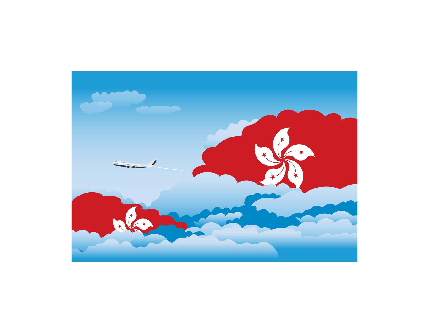 Hong Kong Day Clouds Blankets & Throws | Soft Premium Blankets | City Posters Plus