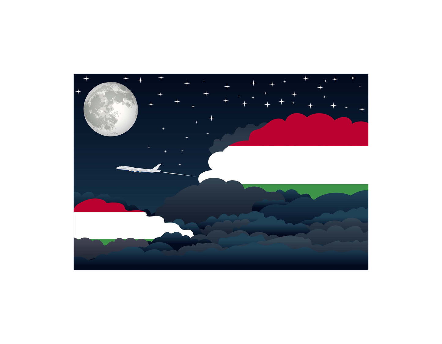 Hungary Night Clouds Blankets & Throws | Premium Soft Blankets | City Posters Plus