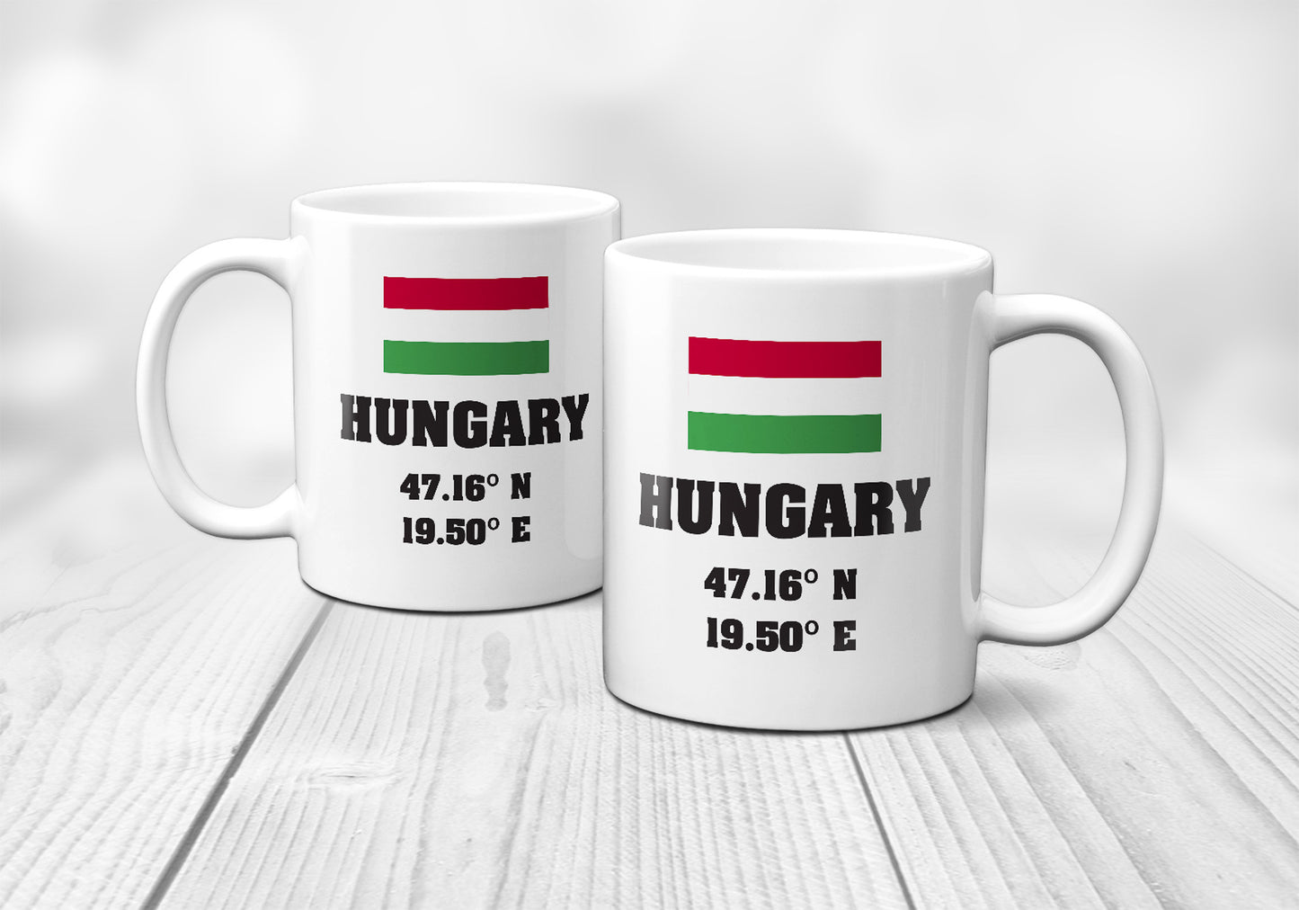 Hungary Laitutude Longitude Mug