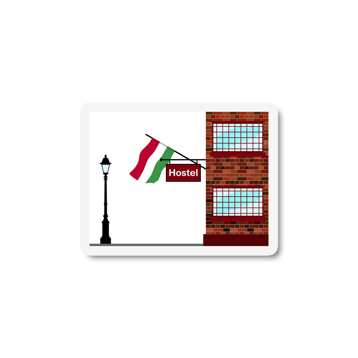 Hungary Hostels Sticker