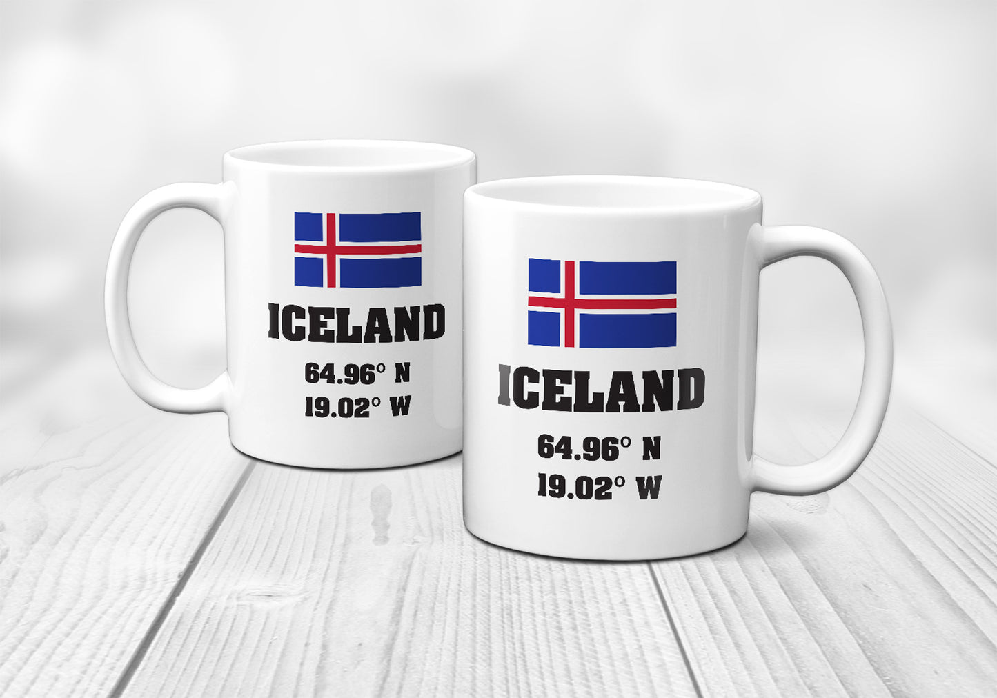 Iceland Laitutude Longitude Mug