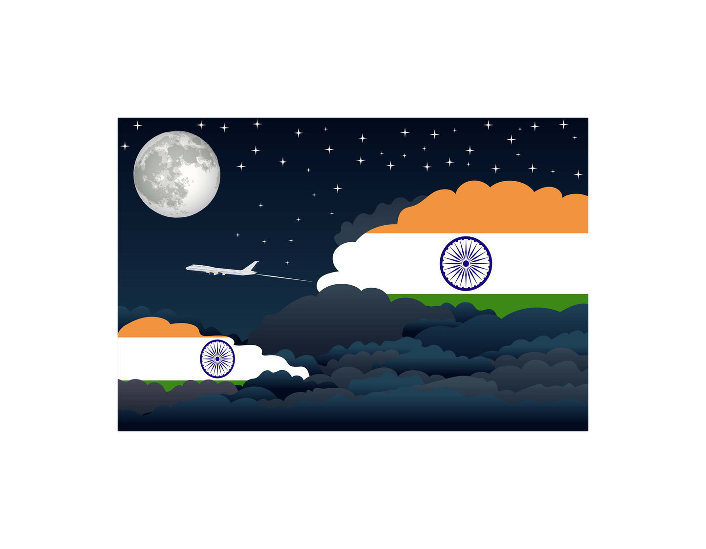 India Night Clouds Blankets & Throws | Premium Soft Blankets | City Posters Plus
