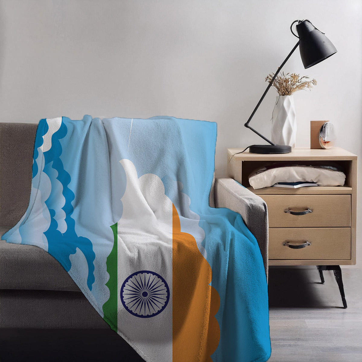 India Day Clouds Blankets & Throws | Soft Premium Blankets | City Posters Plus
