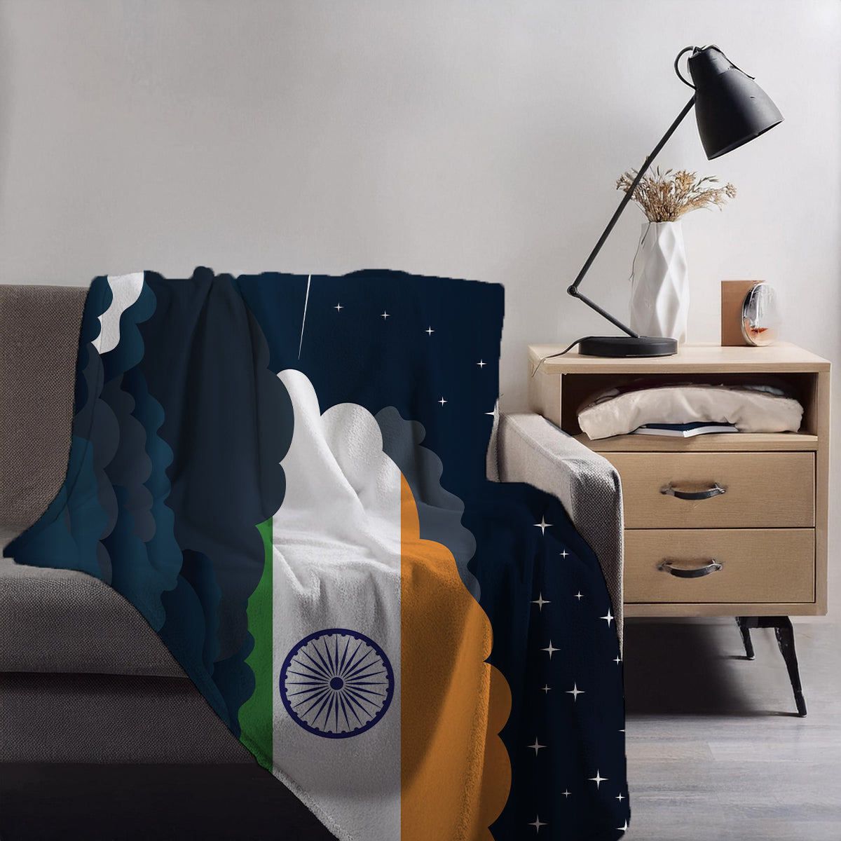 India Night Clouds Blankets & Throws | Premium Soft Blankets | City Posters Plus
