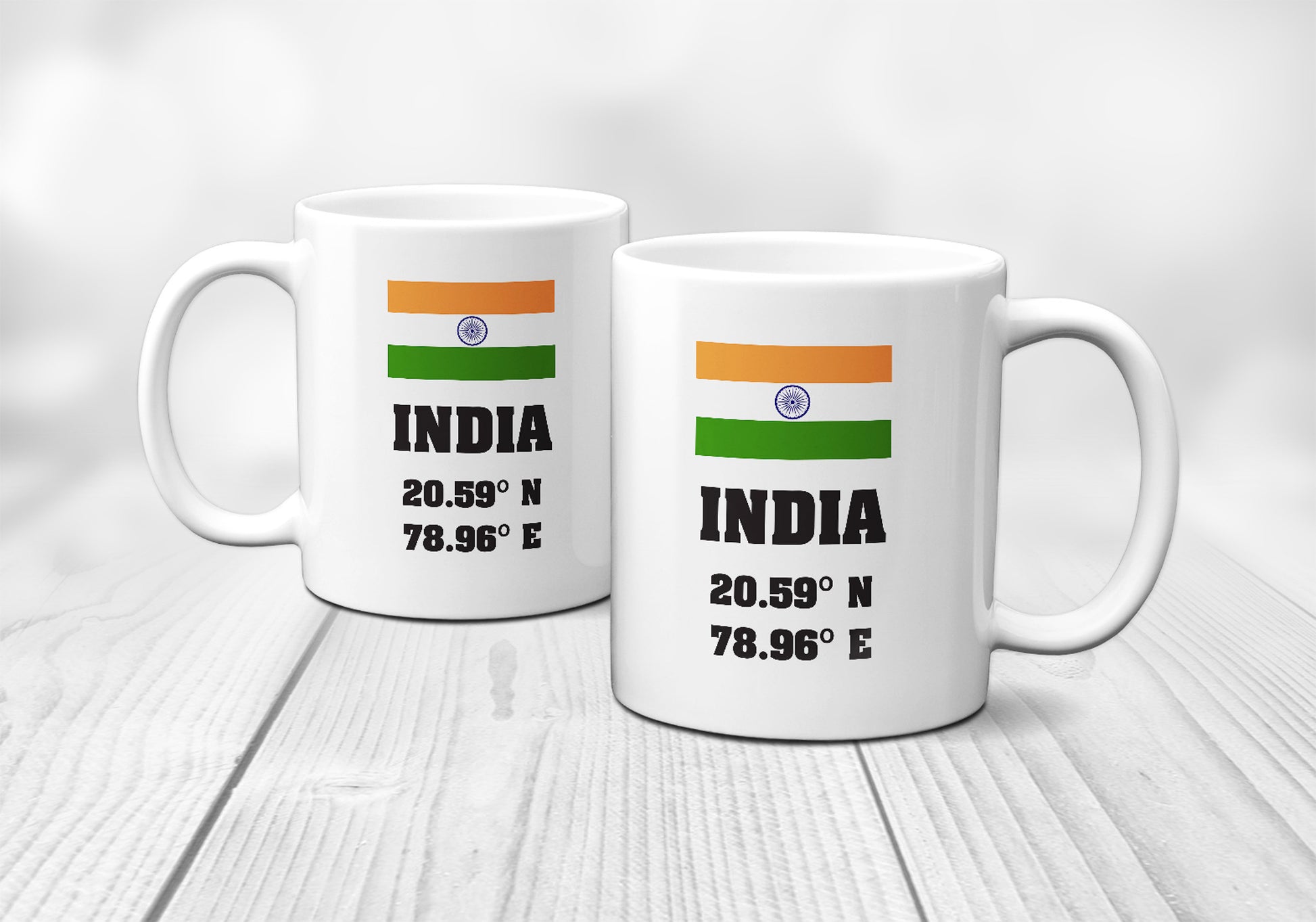 India Laitutude Longitude Mug