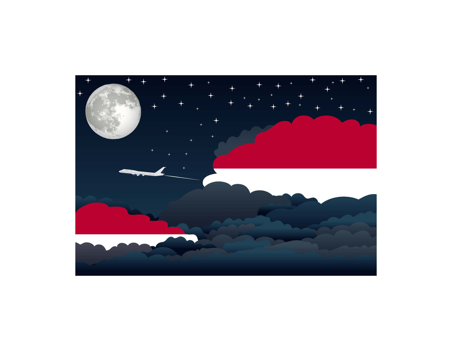 Indonesia Night Clouds Blankets & Throws | Premium Soft Blankets | City Posters Plus