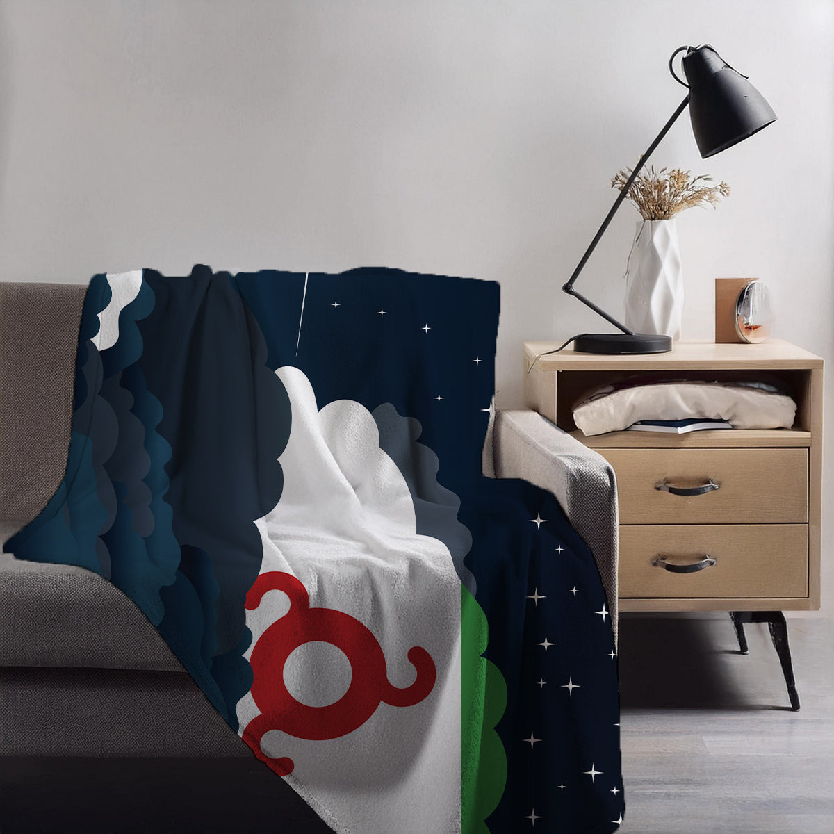 Ingushetia Night Clouds Blankets & Throws | Premium Soft Blankets | City Posters Plus