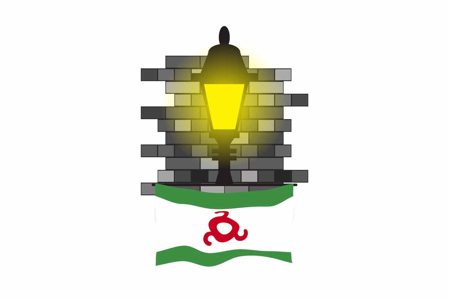 Ingushetia Street Lamp Bricks Fridge Magnet