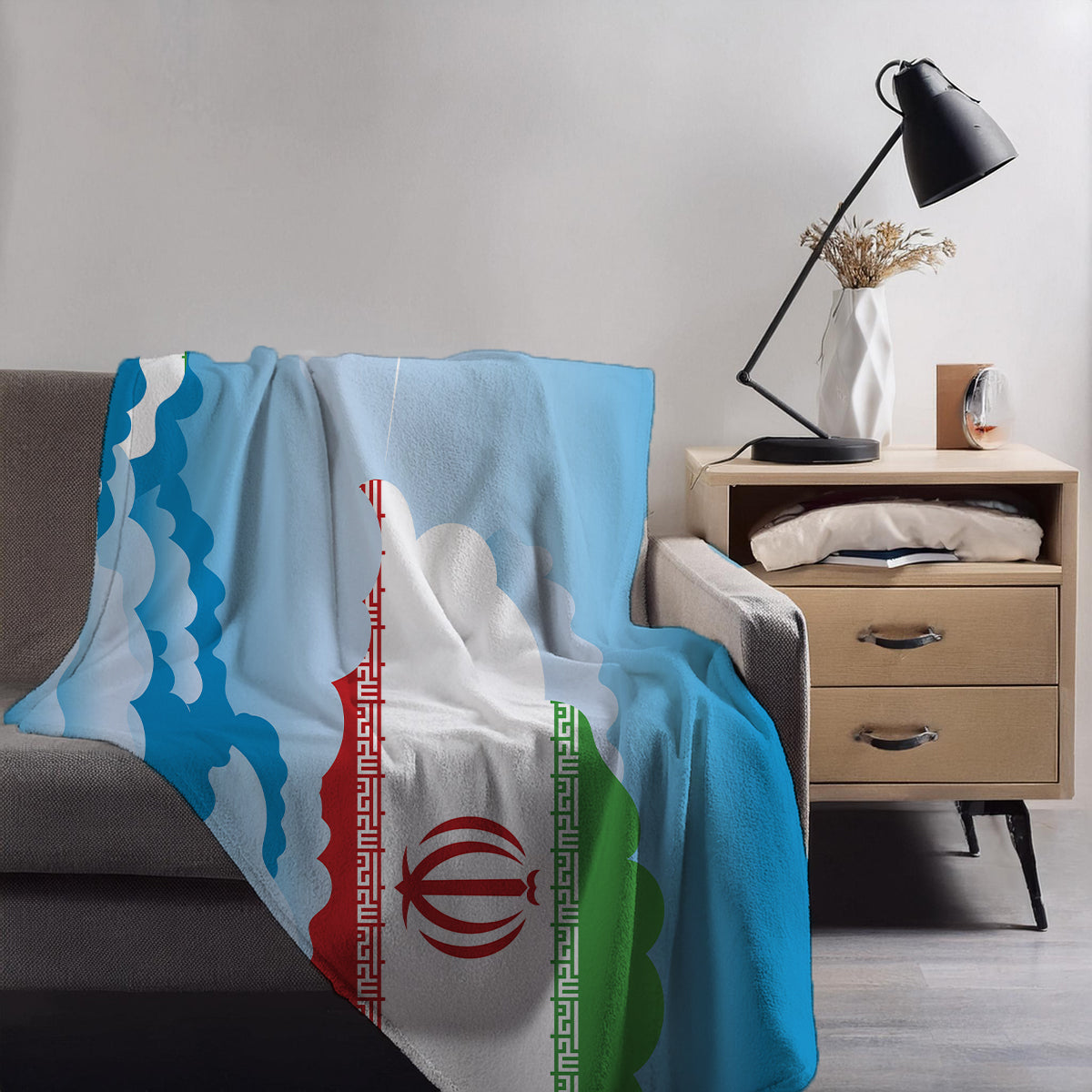 Iran Day Clouds Blankets & Throws | Soft Premium Blankets | City Posters Plus