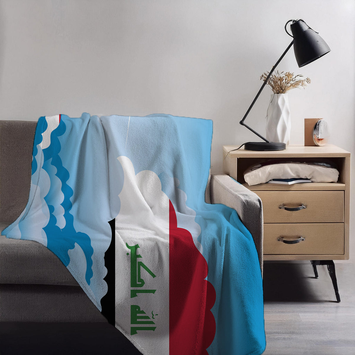 Iraq Day Clouds Blankets & Throws | Soft Premium Blankets | City Posters Plus