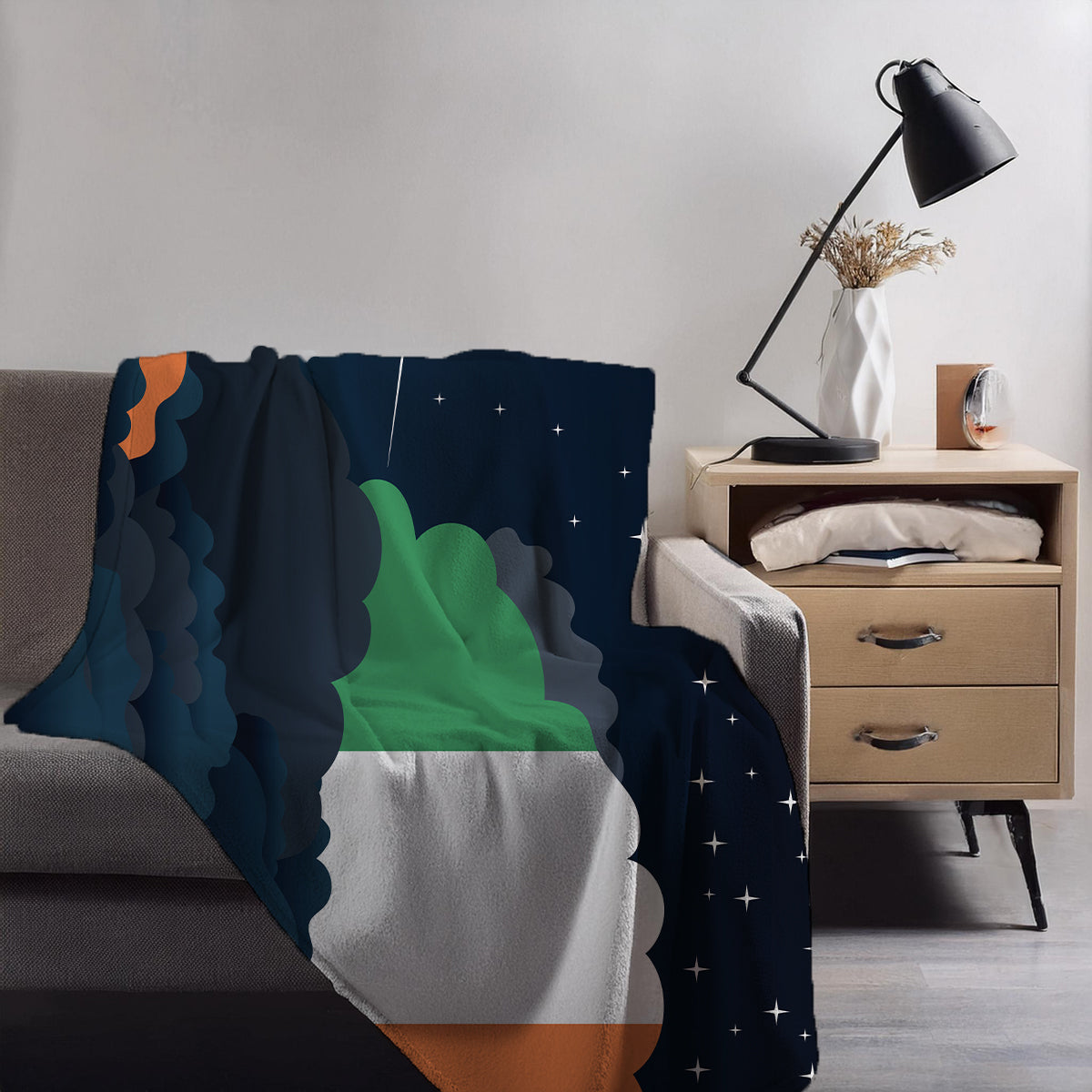 Ireland Night Clouds Blankets & Throws | Premium Soft Blankets | City Posters Plus