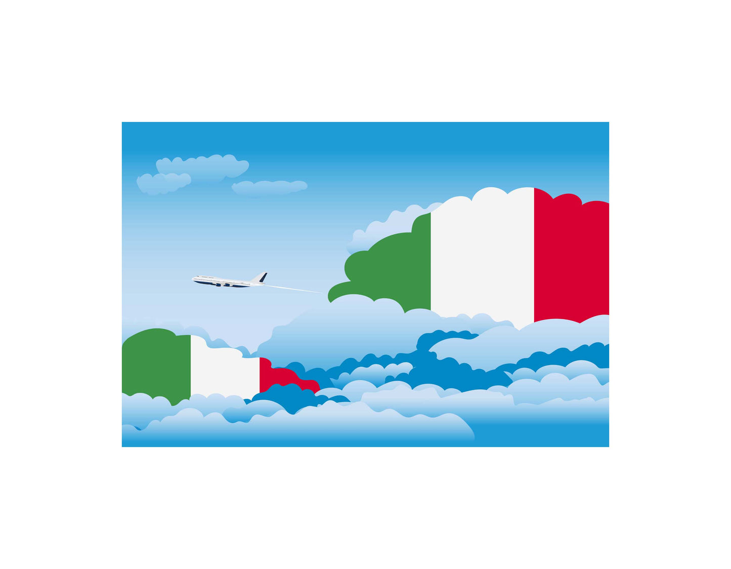 Italy Day Clouds Blankets & Throws | Soft Premium Blankets | City Posters Plus