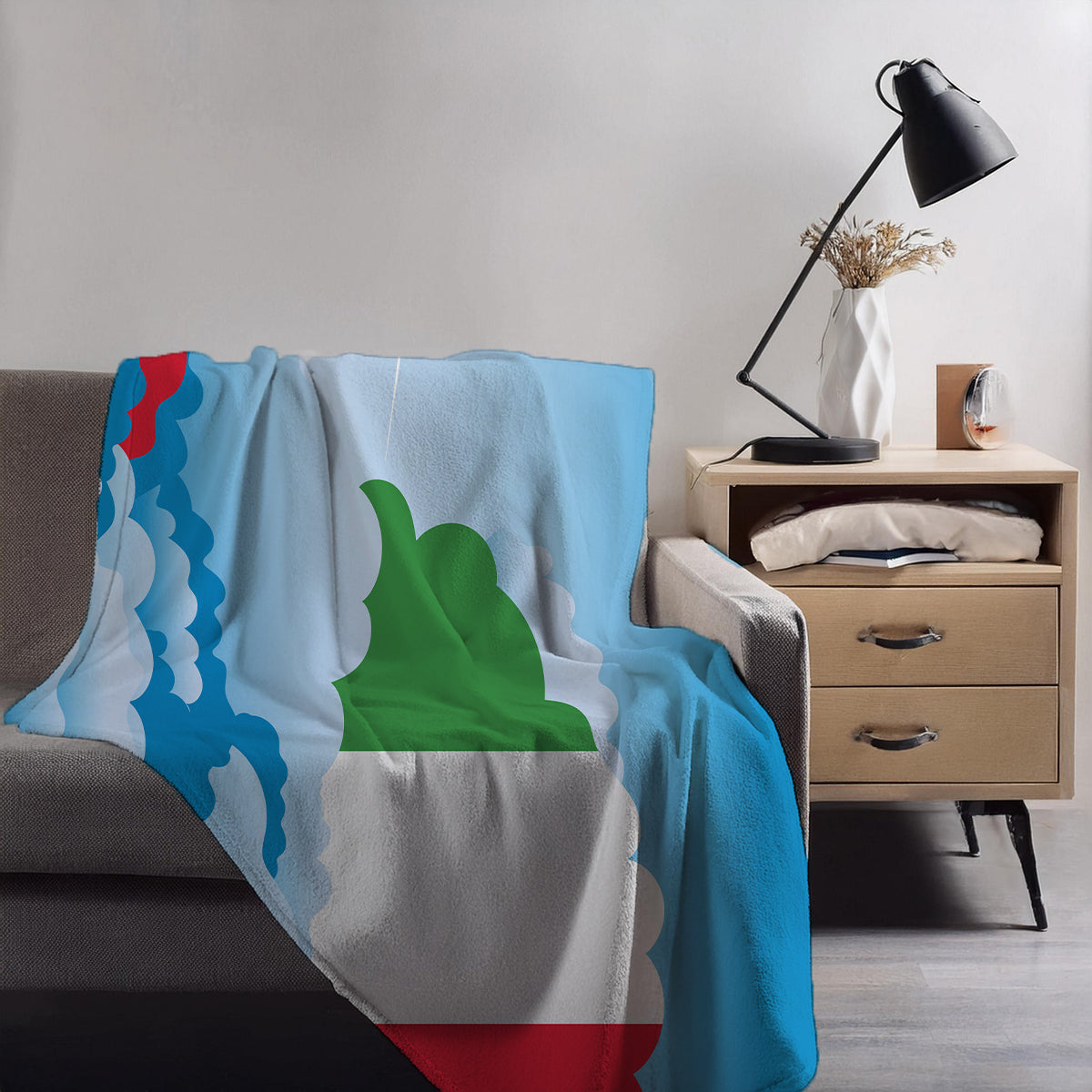 Italy Day Clouds Blankets & Throws | Soft Premium Blankets | City Posters Plus