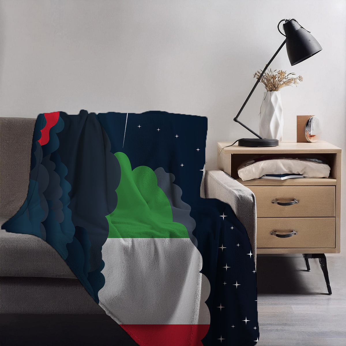 Italy Night Clouds Blankets & Throws | Premium Soft Blankets | City Posters Plus