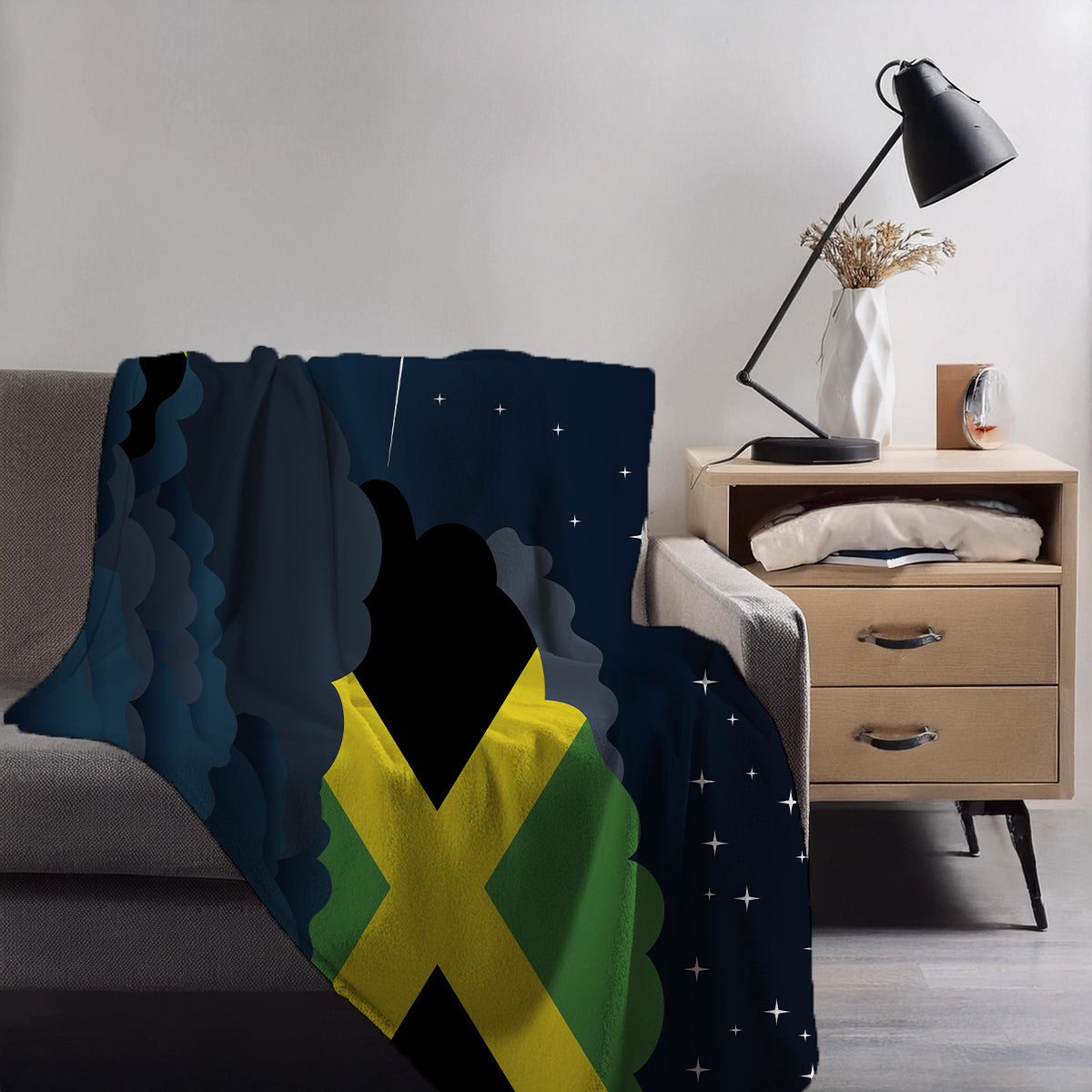 Jamaica Night Clouds Blankets & Throws | Premium Soft Blankets | City Posters Plus