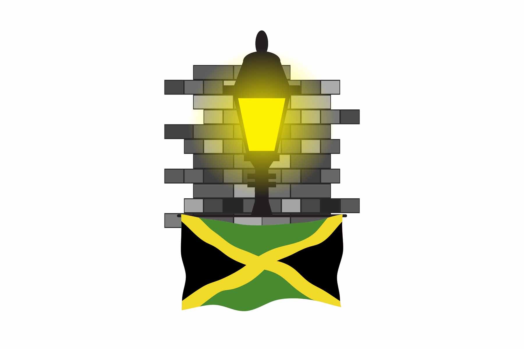 Jamaica Street Lamp Bricks Sticker