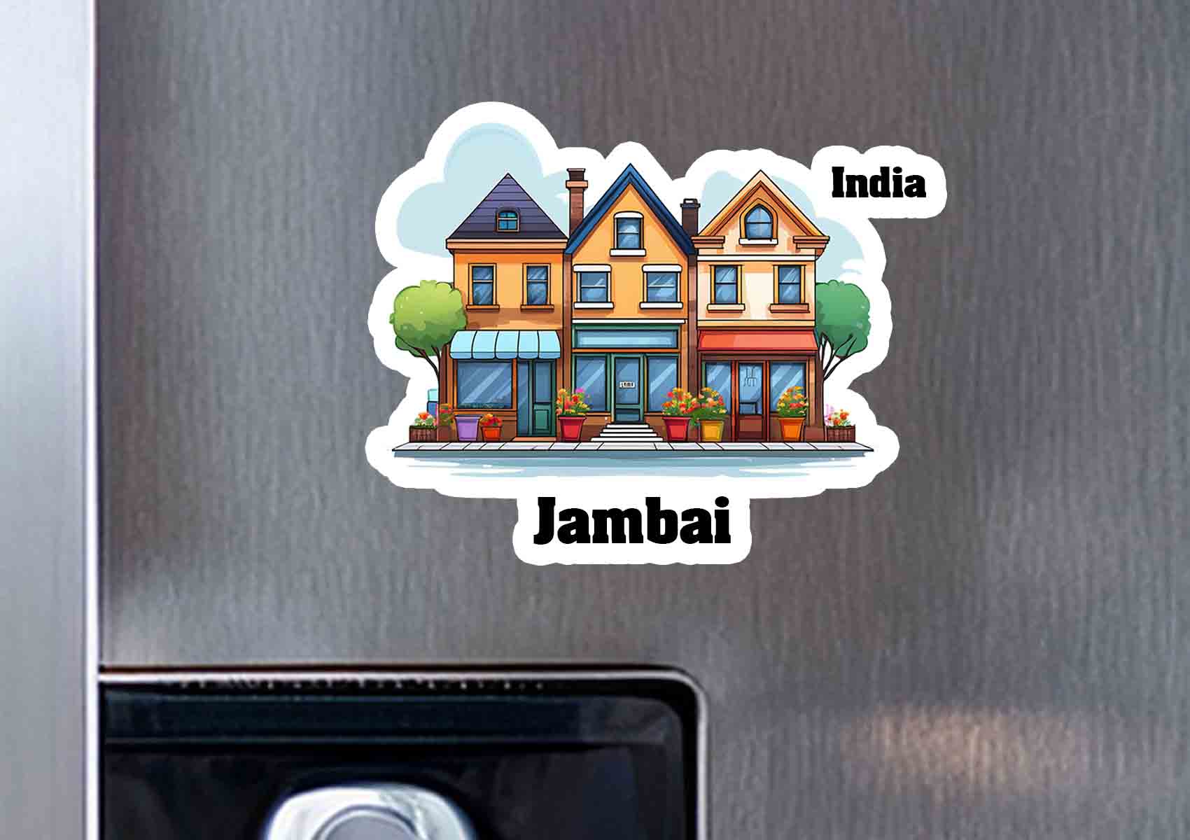Jambai Three Home Office Shop Fridge Magnet