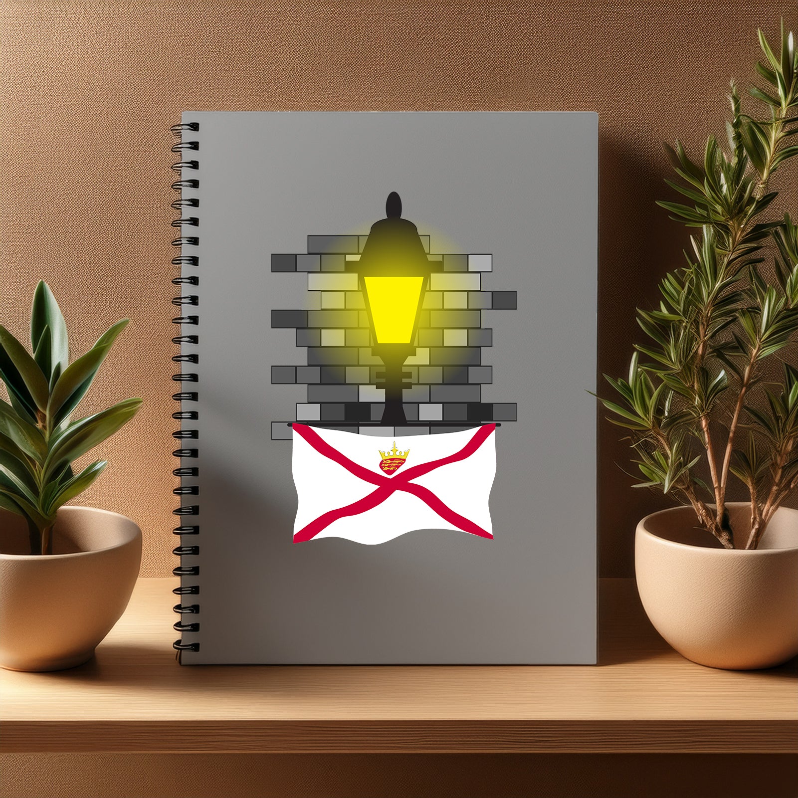 Jersey  Street Lamp Bricks Notebook