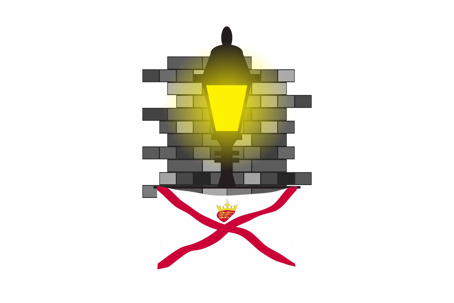 Jersey Street Lamp Bricks Fridge Magnet