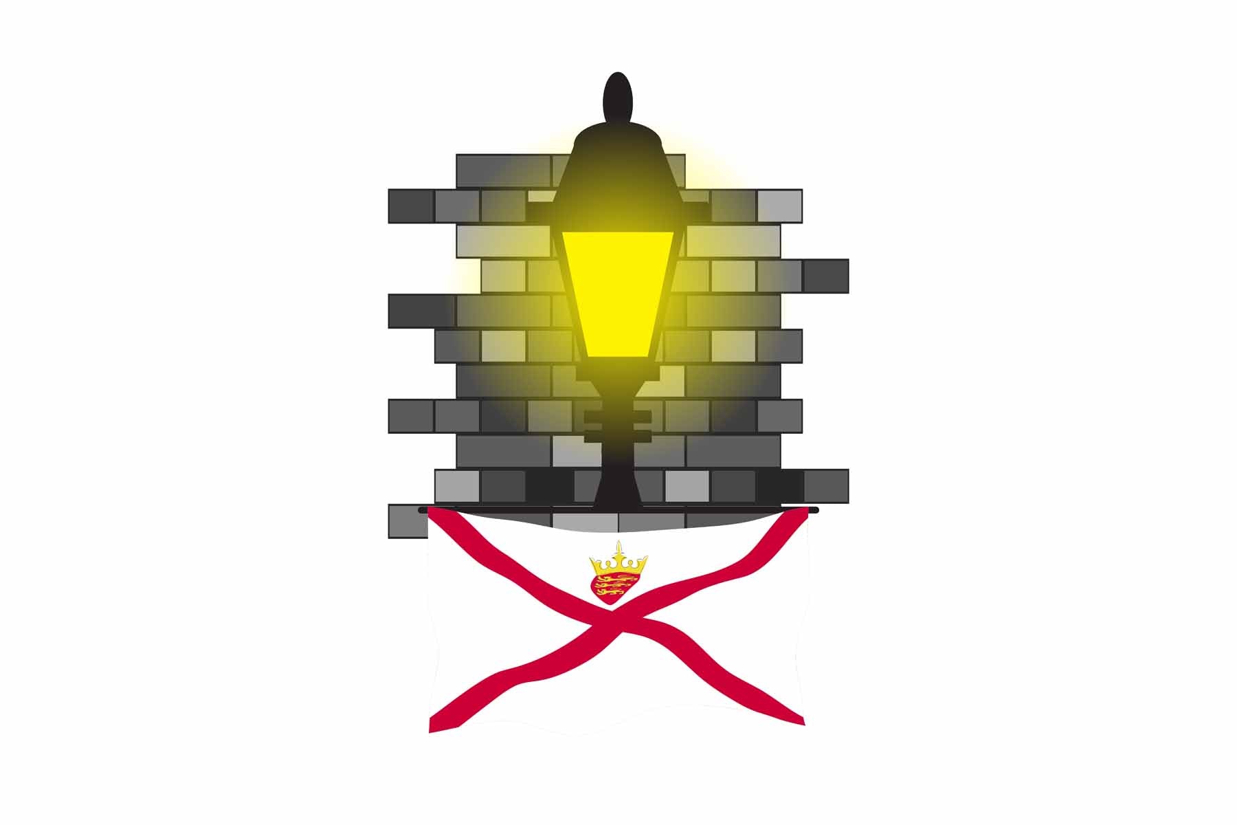 Jersey Street Lamp Bricks Fridge Magnet