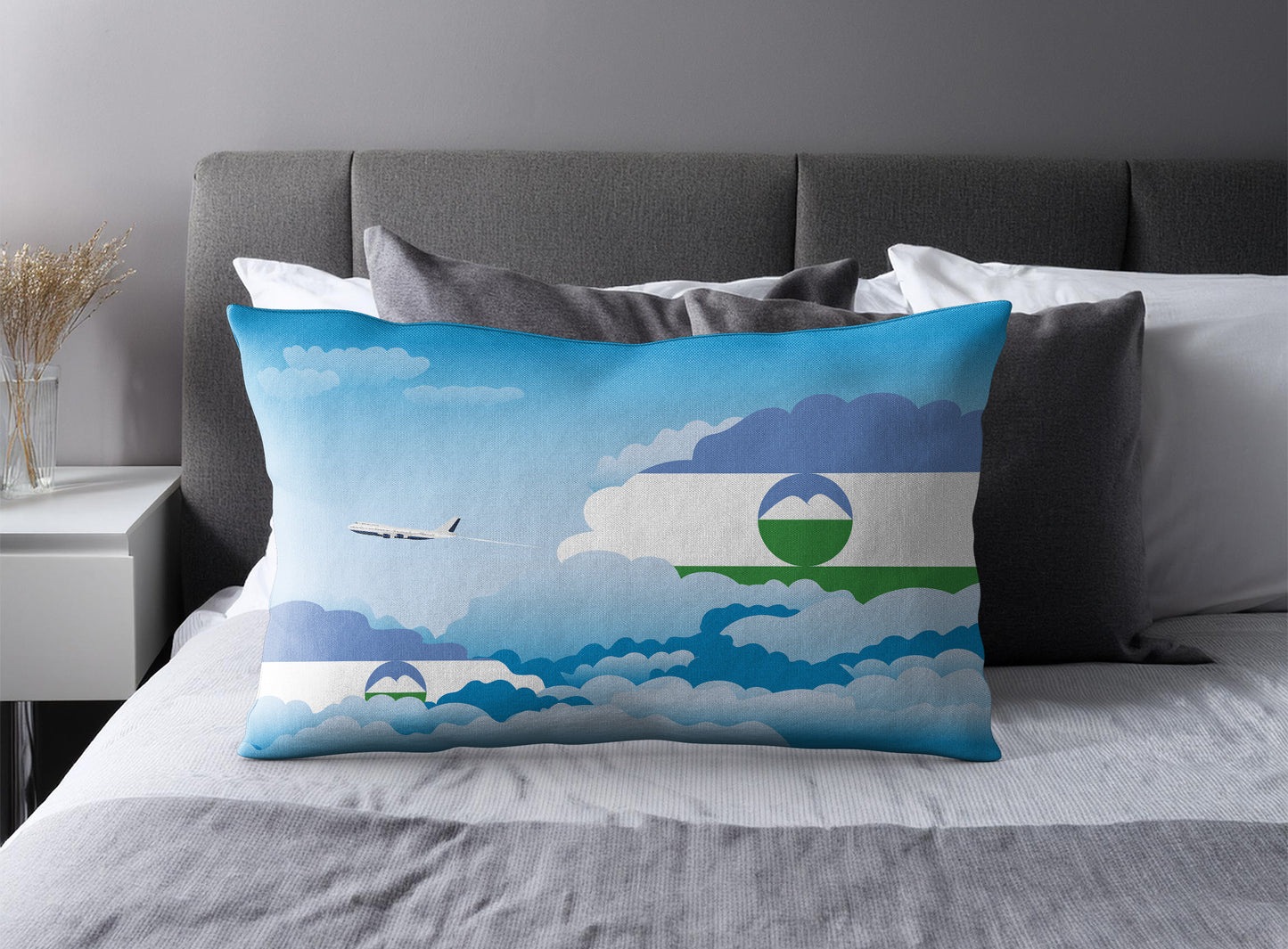 Kabardino Balkaria World Airplane Day Clouds Square & Rectangle Pillow Cases | Aviation Decorative Pillow Covers
