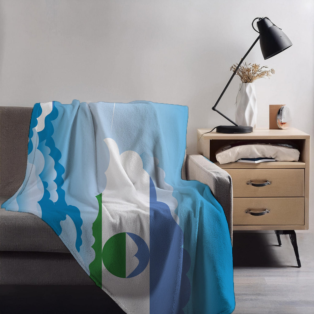 Kabardino Balkaria Day Clouds Blankets & Throws | Soft Premium Blankets | City Posters Plus