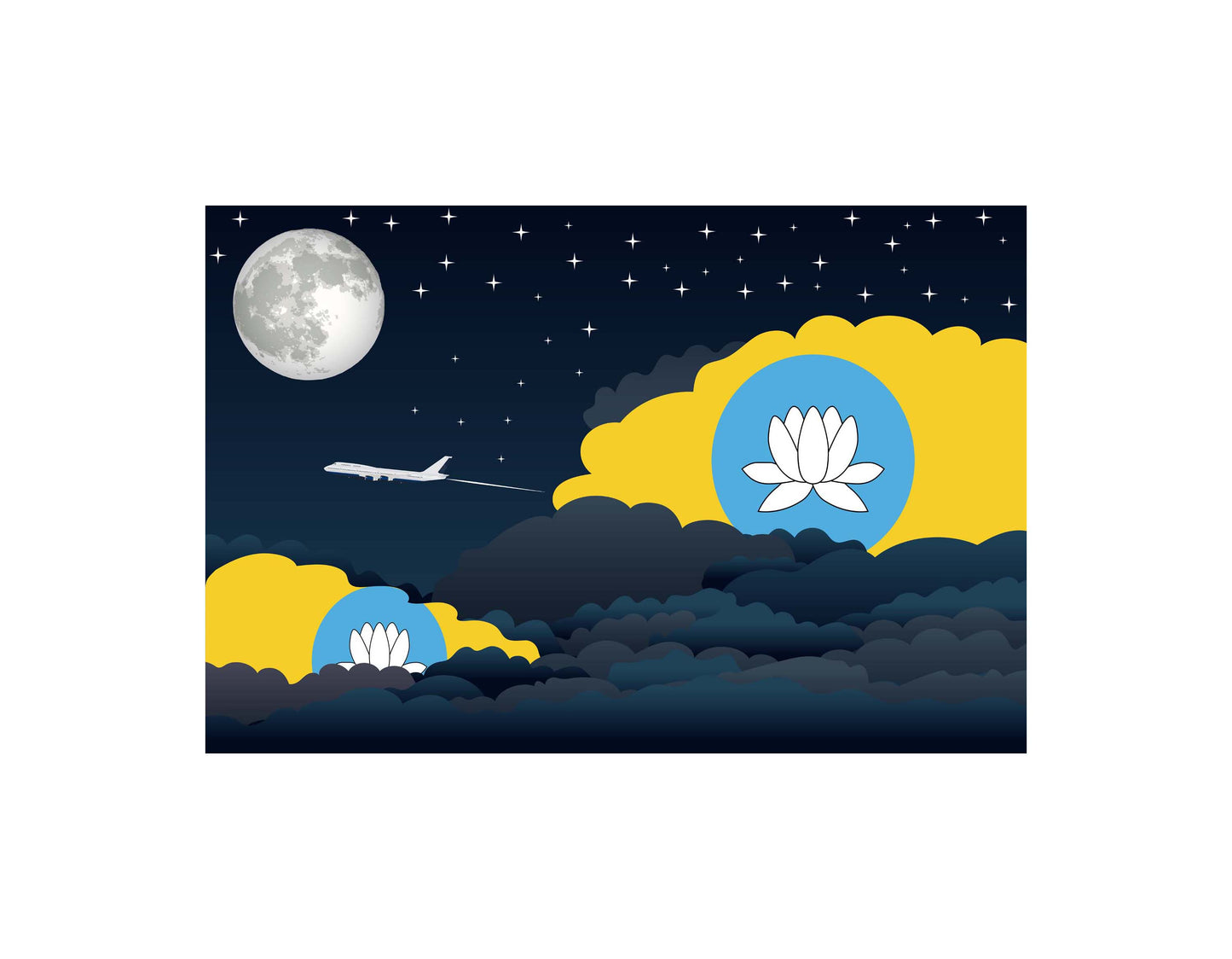 Kalmykia Night Clouds Blankets & Throws | Premium Soft Blankets | City Posters Plus