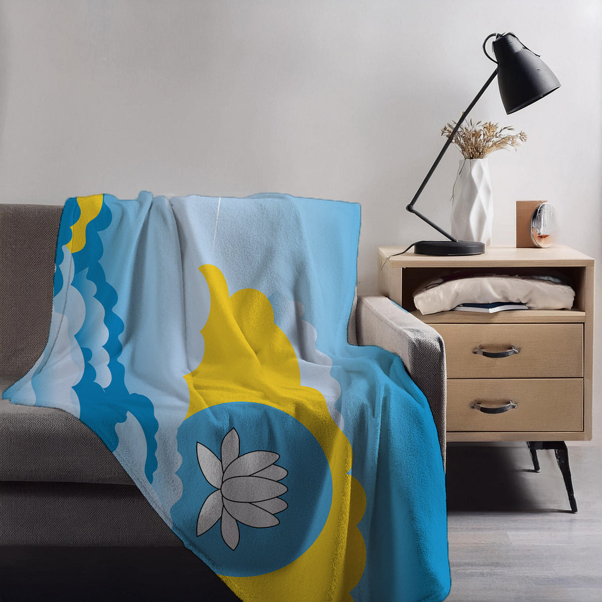 Kalmykia Day Clouds Blankets & Throws | Soft Premium Blankets | City Posters Plus