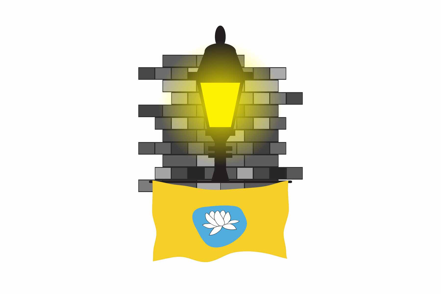 Kalmykia Street Lamp Bricks Sticker