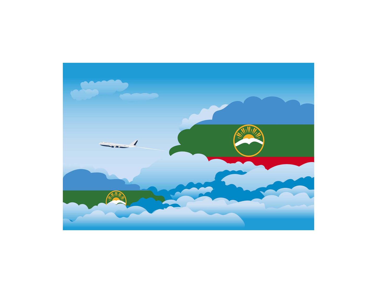 Karachay Cherkessia Day Clouds Blankets & Throws | Soft Premium Blankets | City Posters Plus