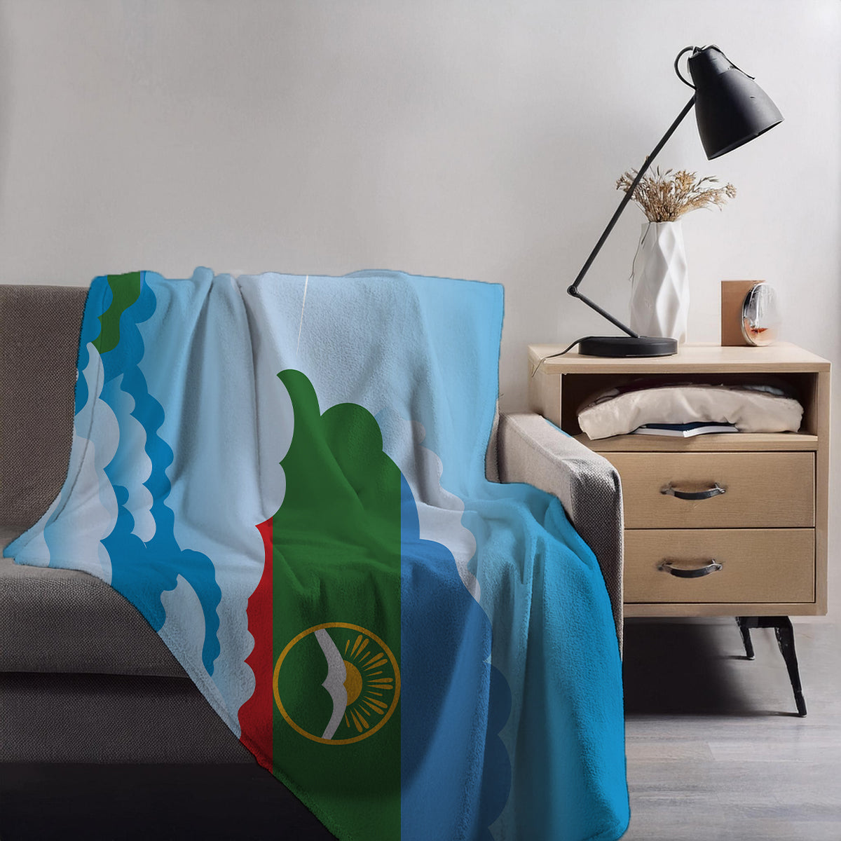 Karachay Cherkessia Day Clouds Blankets & Throws | Soft Premium Blankets | City Posters Plus