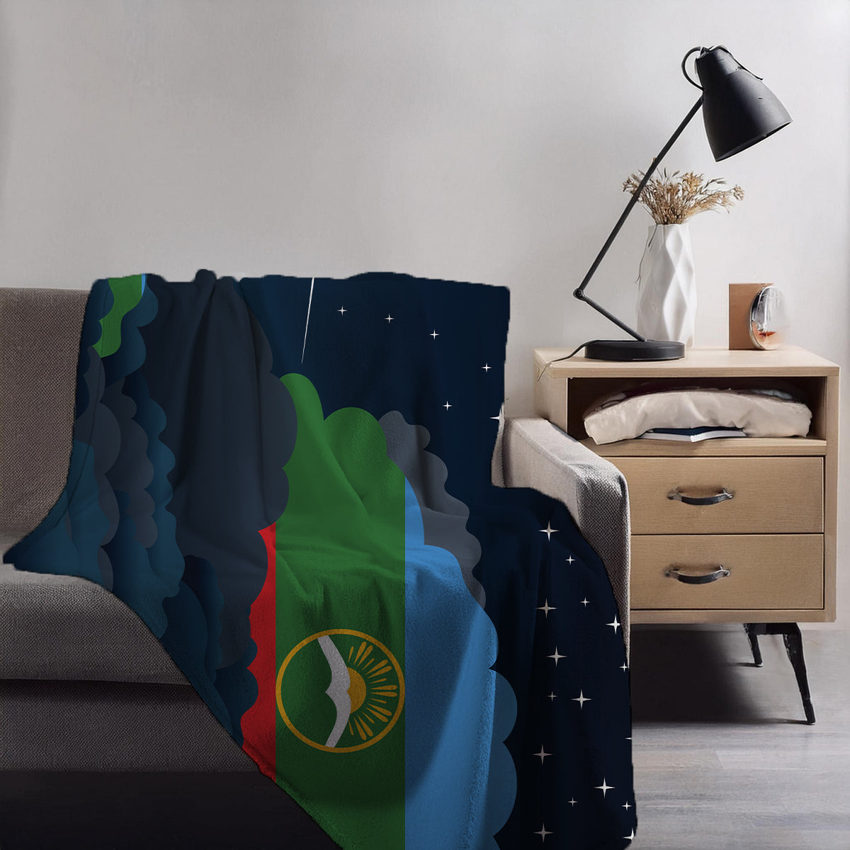 Karachay Cherkessia Night Clouds Blankets & Throws | Premium Soft Blankets | City Posters Plus