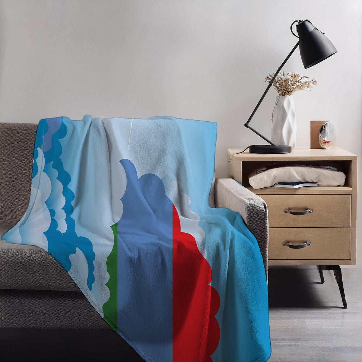 Karelia Day Clouds Blankets & Throws | Soft Premium Blankets | City Posters Plus
