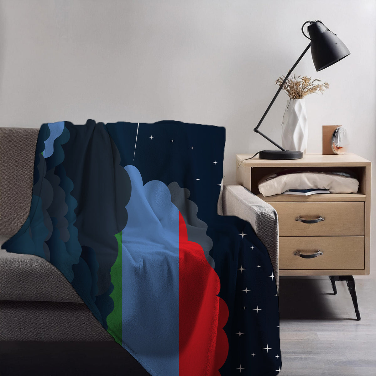 Karelia Night Clouds Blankets & Throws | Premium Soft Blankets | City Posters Plus