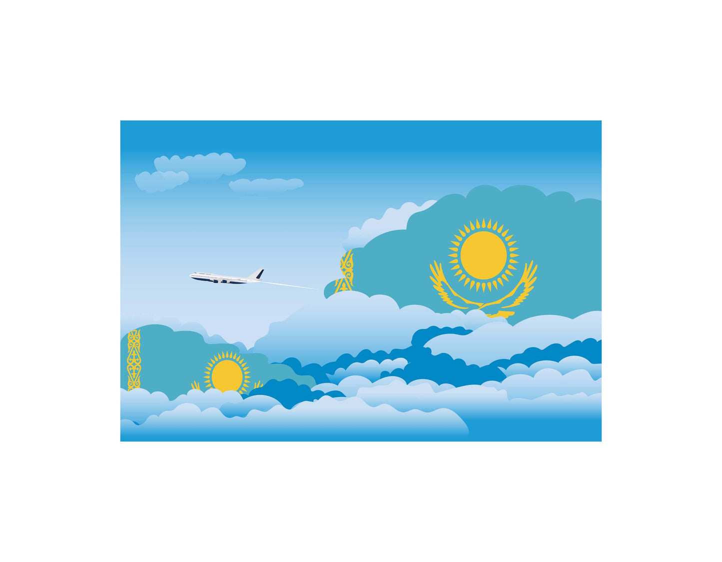 Kazakhstan Day Clouds Blankets & Throws | Soft Premium Blankets | City Posters Plus