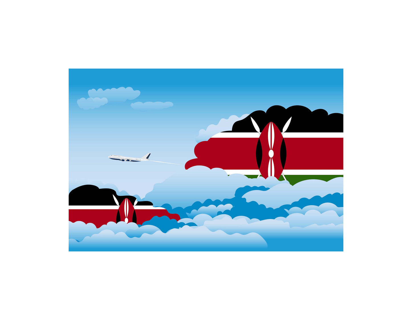 Kenya Day Clouds Blankets & Throws | Soft Premium Blankets | City Posters Plus