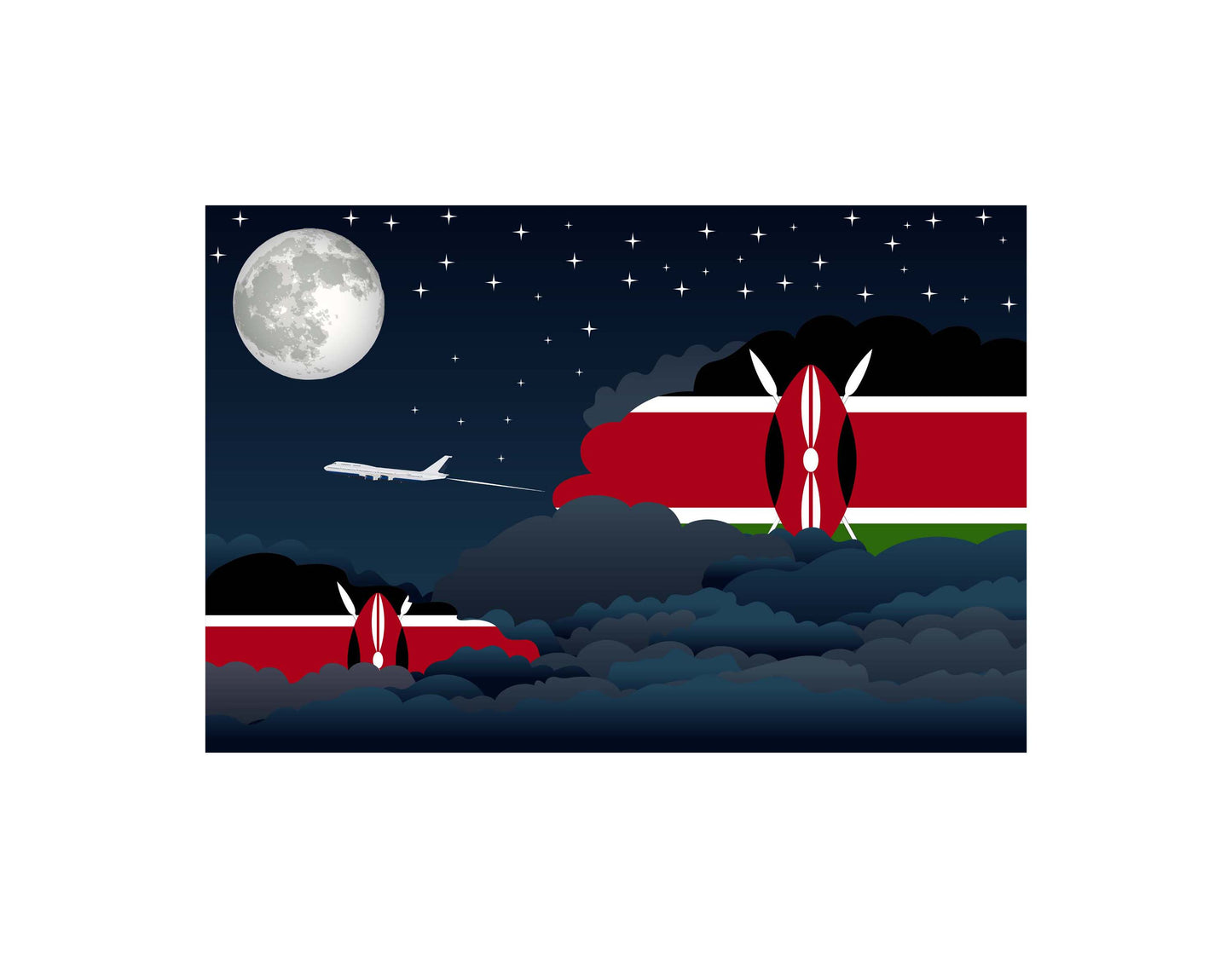 Kenya Night Clouds Blankets & Throws | Premium Soft Blankets | City Posters Plus