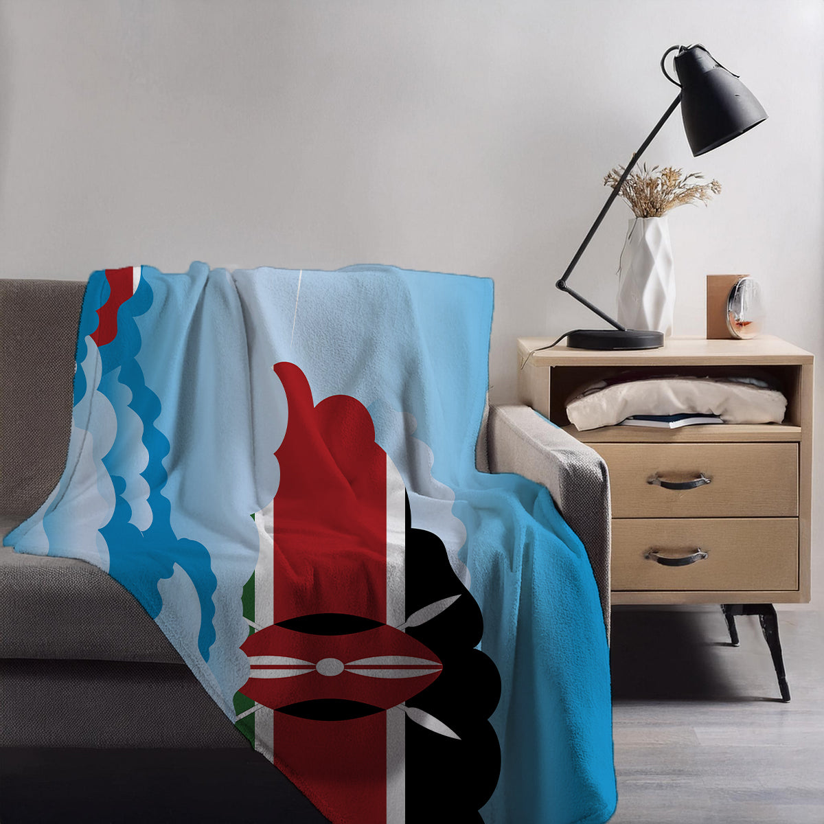 Kenya Day Clouds Blankets & Throws | Soft Premium Blankets | City Posters Plus