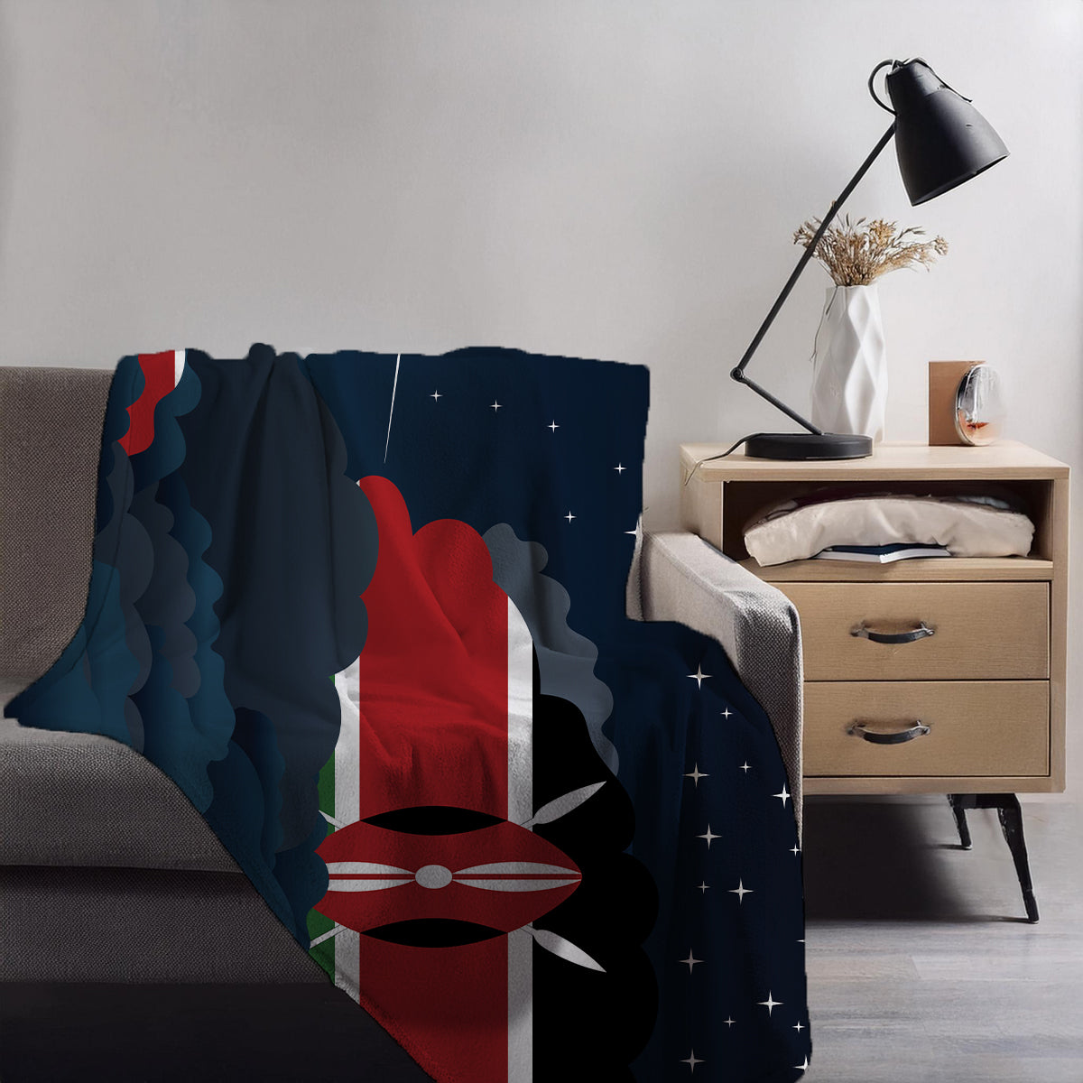 Kenya Night Clouds Blankets & Throws | Premium Soft Blankets | City Posters Plus
