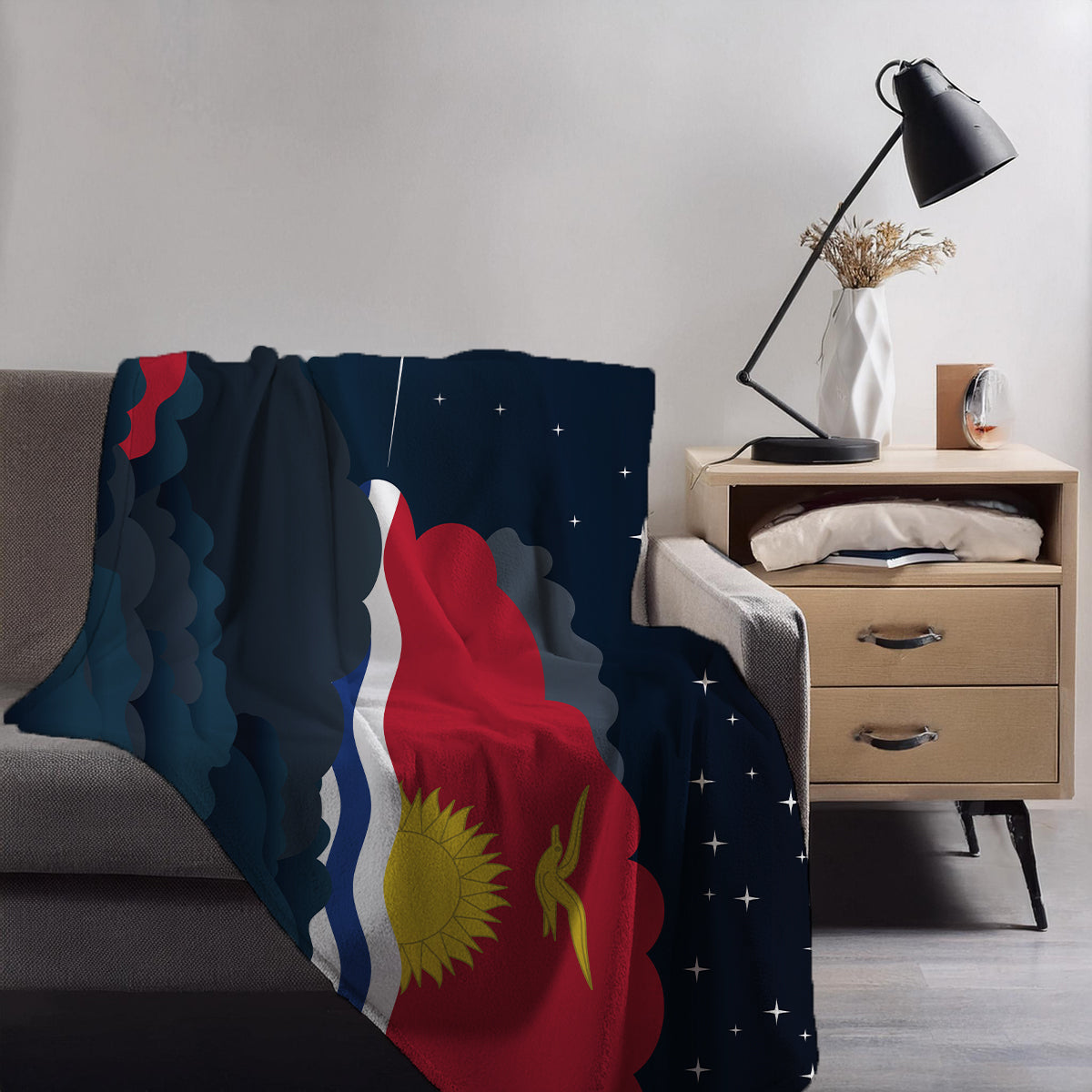 Kiribati Night Clouds Blankets & Throws | Premium Soft Blankets | City Posters Plus